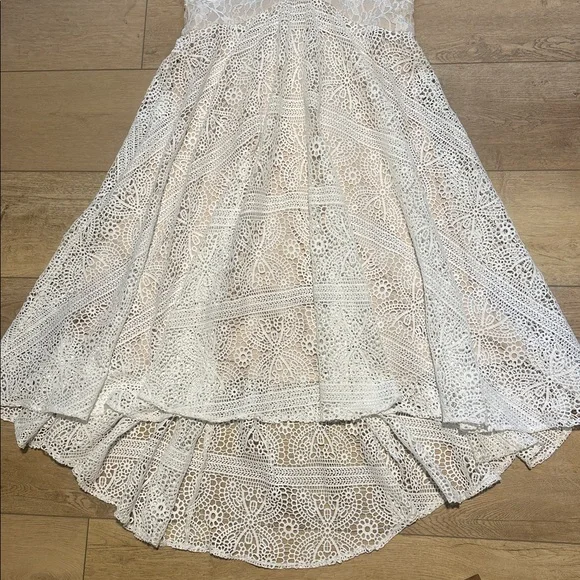 LIPOSA Bohemian Wedding Dress Sweetheart Mermaid Lace Bridal Gown, NWT Size 10 - Picture 4 of 8